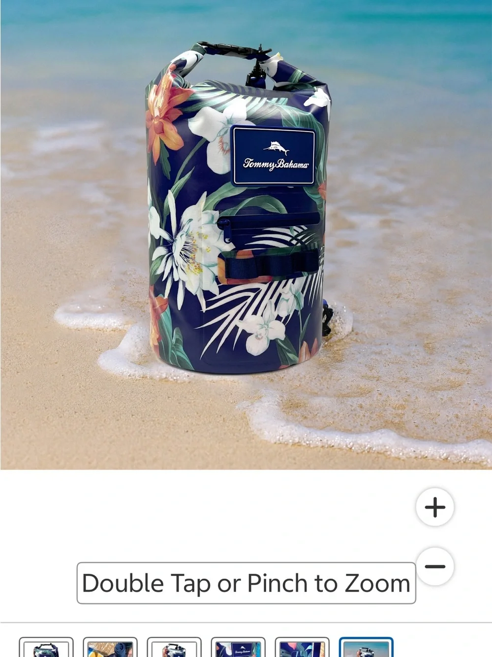 Tommy Bahama Navy Floral Waterproof Dry Bag